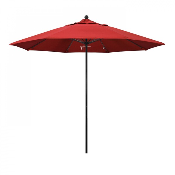 March Patio Umbrella, Octagon, 105" H, Olefin Fabric, Red EFFO908-F13