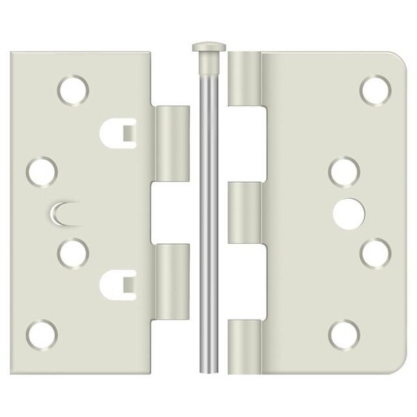 Deltana White Door and Butt Hinge, Holes per Leaf: 4 EN4404USPW-UN - main