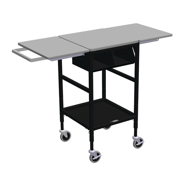 Irsg Sm Mobile Table w/Drop Lves, 2 Comp Org. Bin, Hang Bar & Btm Shelf ERGO-27-K6 - main