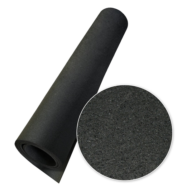 Rubber-Cal "Elephant Bark" Rubber Flooring - 3/8 in. x 4 ft. x 2 ft. - Black 03_102 - main