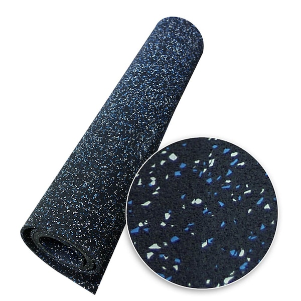 Rubber-Cal "Elephant Bark" Rubber Flooring - 3/8 in. x 4 ft. x 9 ft. - Blue Steel 03_102 - main