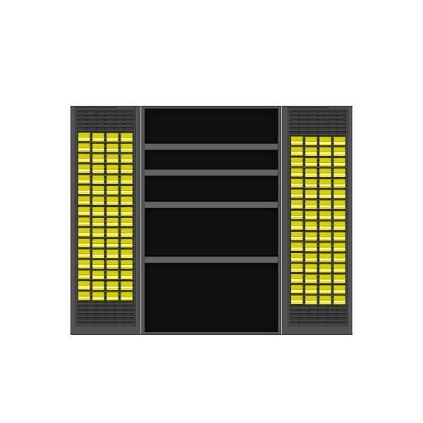 Valley Craft Jumbo Bin-Shelf Cabinet, 60 in W, 78 in H, 24 in D, 120 Bins F87451A6 - main