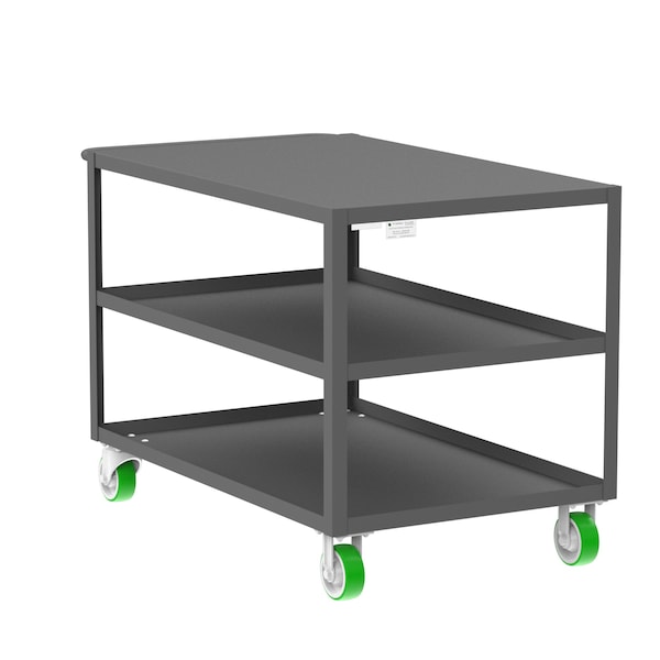 Valley Craft Utility Cart, Steel, 2000 lb Load Capacity, 53 in L, 30 in W F89175GYPY - main