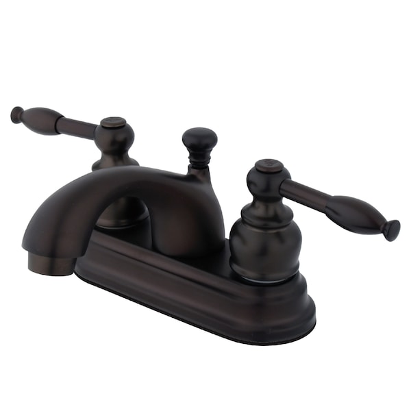 Knight Dual Handle FB2605KL 4" Centerset Lavatory Faucet wi, 4" Mount, Oil Rubbed Bronze 3 Hole FB2605KL - main