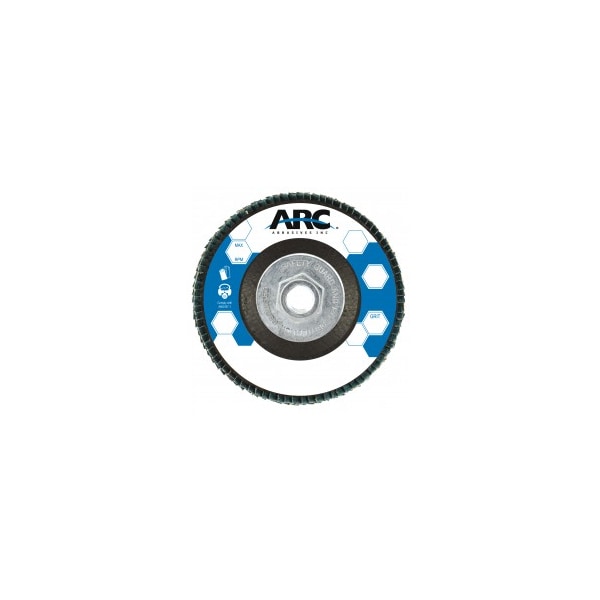 Arc Abrasives 7" x 5/8"-11 T27 - Flat Face SZA Fiberglass Flap Disc, 80 Grit 10856FF - main
