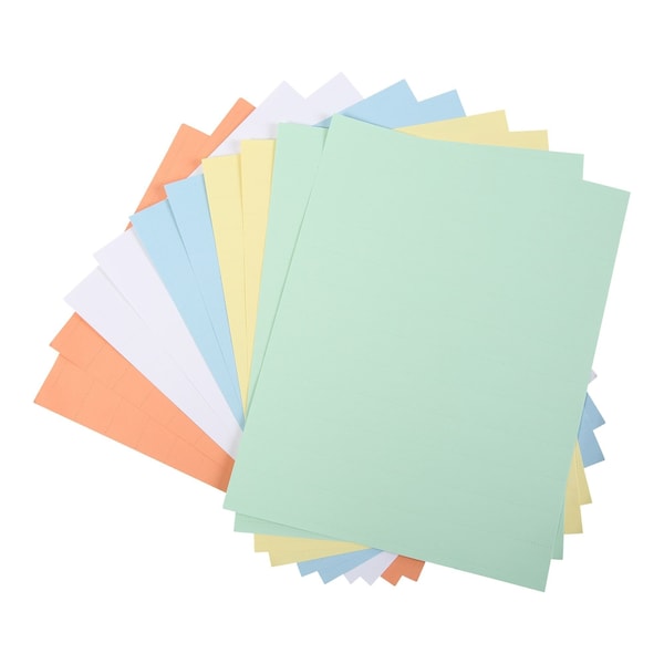 Mastervision MasterVision Data Card Replacement Inserts, 8.5x1", 10 Sheets, Assorted Colors, PK10 FM1614 - main