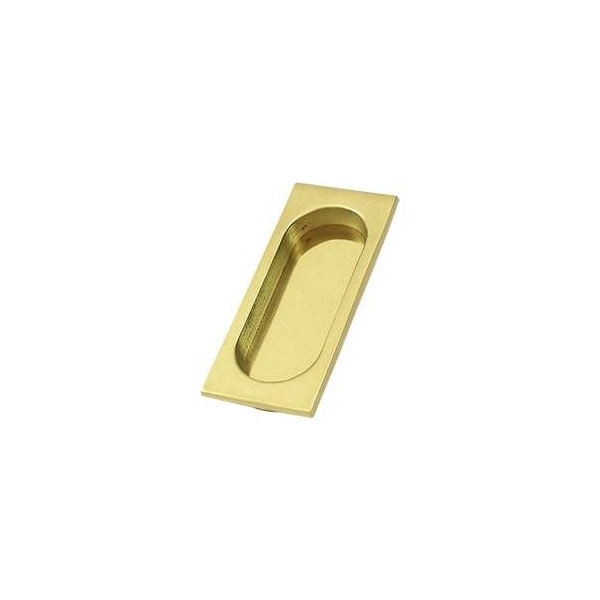 Deltana Flush Pull, Large, 4" X 1-5/8" X 3/8" Unlacquered Bright Brass FP4134U3-UNL - main