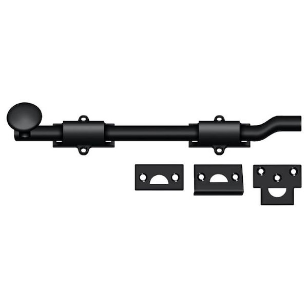 Deltana Surface Bolt With Off-Set, Heavy Duty Black 10" FPG1019