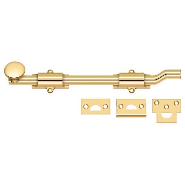 Deltana Surface Bolt With Off-Set, Heavy Duty Lifetime Brass 10" FPG10CR003 - main