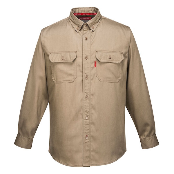 Portwest Bizflame Shirt, Khaki, XL FR89 - main