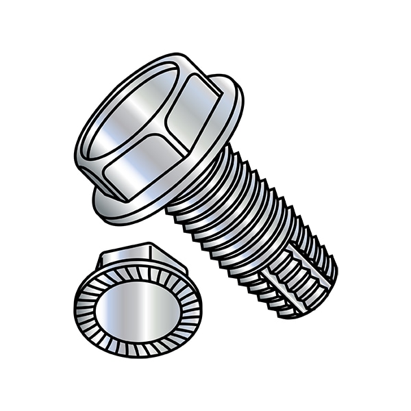 Zoro Select Machine Screw, 3/4 in Hex Zinc Plated Finish, 1000 PK 3712FWS - main