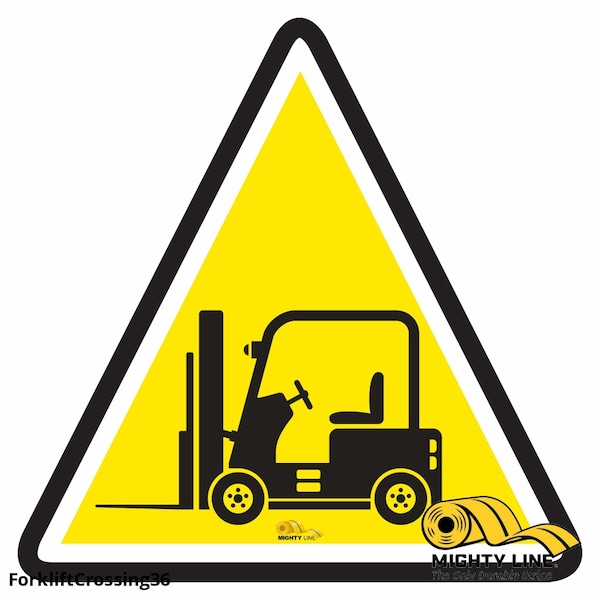 Mighty Line Forklift Crossing, Floor Marking Sign, 3 FORKLIFTCROSSING36 - main