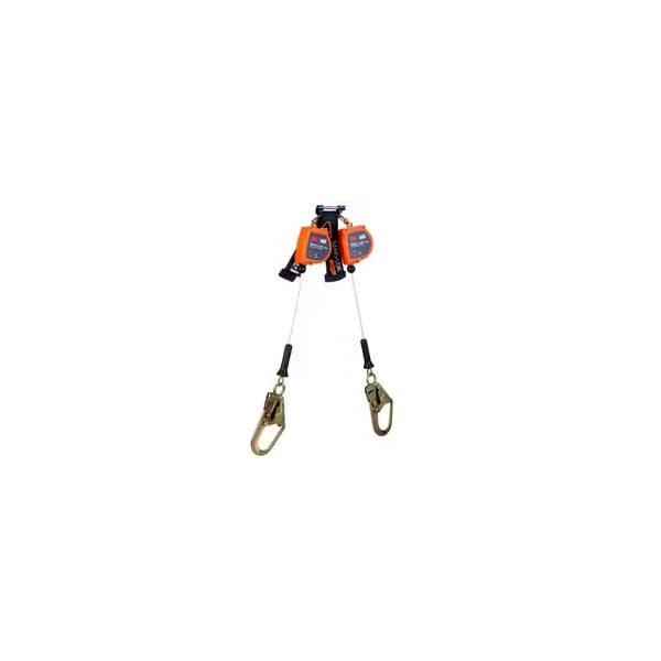 3M Dbi-Sala DBI-SALA(R) Twin Leg Personal Self Retracting Lifeline, 7 1/4 ft Length, Rebar Hook, Steel 3500278 - main