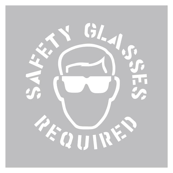Visual Workplace Floor Stencil, 24"x24", Safety Glasses 60-1924-2424-PP428 - main