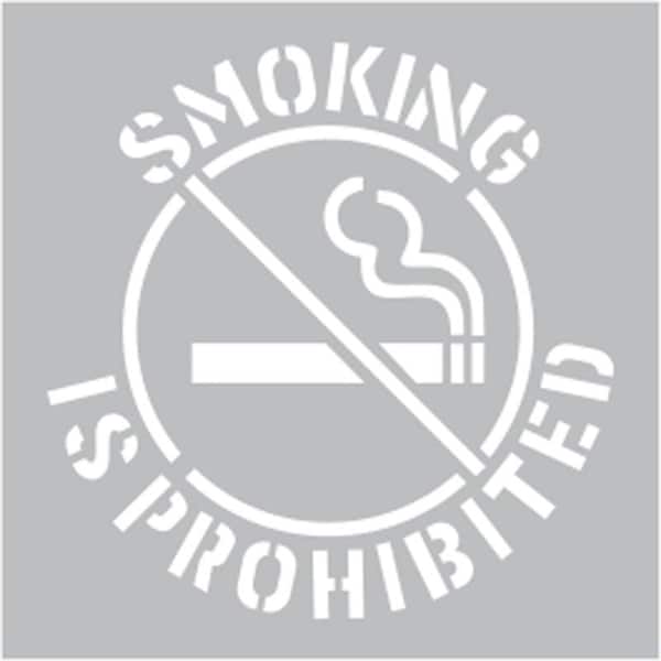 Visual Workplace Floor Stencil, 24"x24", No Smoking 60-1924-2424-SM680 - main