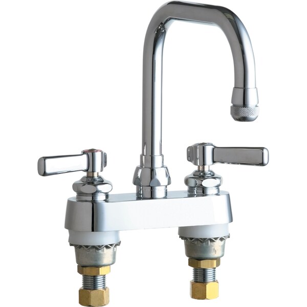 Chicago Faucets Manual 4" Mount, Bathroom Faucet, Chrome plated 526-XKABCP