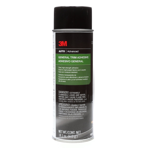 3M Spray Trim Adhesive, 8088 Series, Clear, 24 oz, Aerosol Can 08088