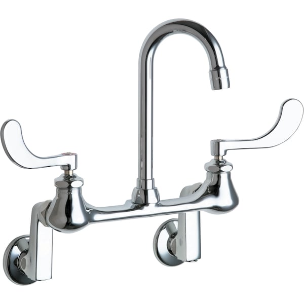 Chicago Faucet Manual Sink Faucet, 3" - 13" Mount, Chrome plated 631-RE29VPXKABCP - main