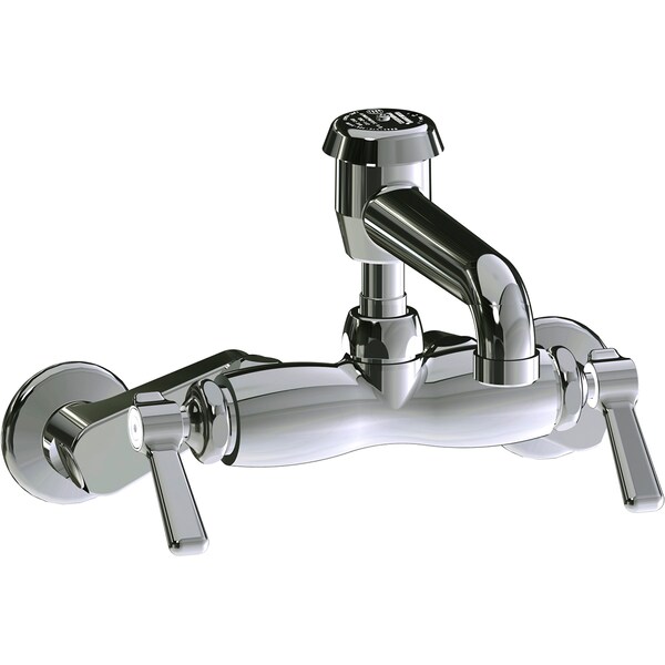 Chicago Faucet Manual Hot And Cold Water Sink Faucet, 3" - 8-3/8" Mount, Chrome plated 886-RXKCP - main