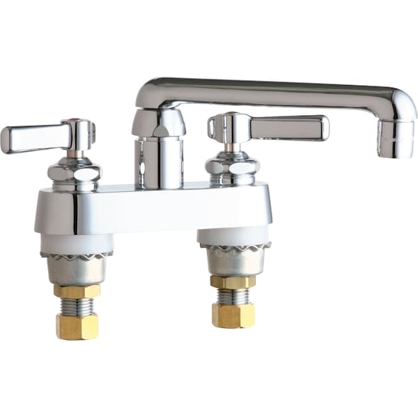 Chicago Faucet Manual Hot And Cold Water Sink Faucet, 4" Mount, Chrome plated 891-ABCP - main