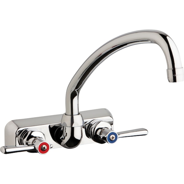 Chicago Faucet Manual Hot And Cold Water Washboard Sink Faucet, 4" Mount, Chrome plated W4W-L9E35-369ABCP - main