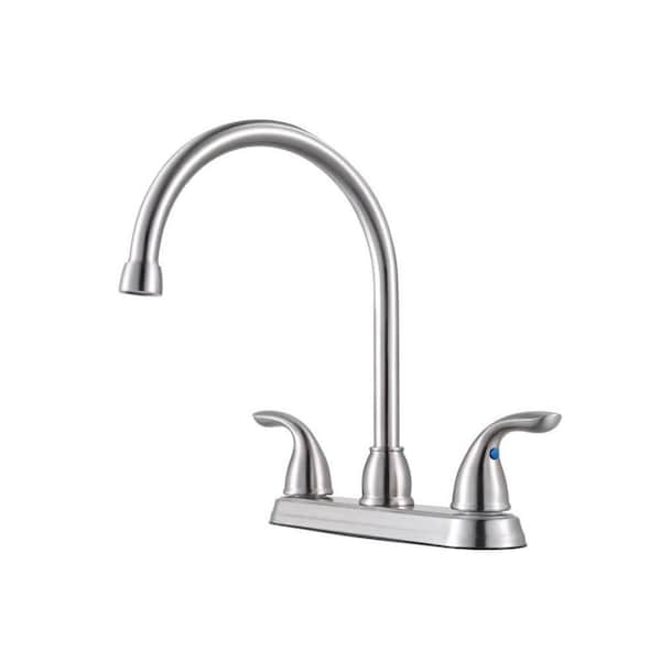 Pfister Series Two Hdl High Arc Kitchen Faucet Stai, 8" Mount, 3 Hole Residential G136-200S - main