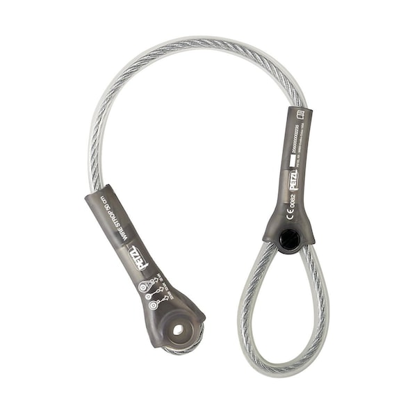 Petzl WIRE STROP Anchor Strap, 50 cm, 6.5 mm Diameter Galvanized Steel with Two Sized Terminations G200AA00 - main