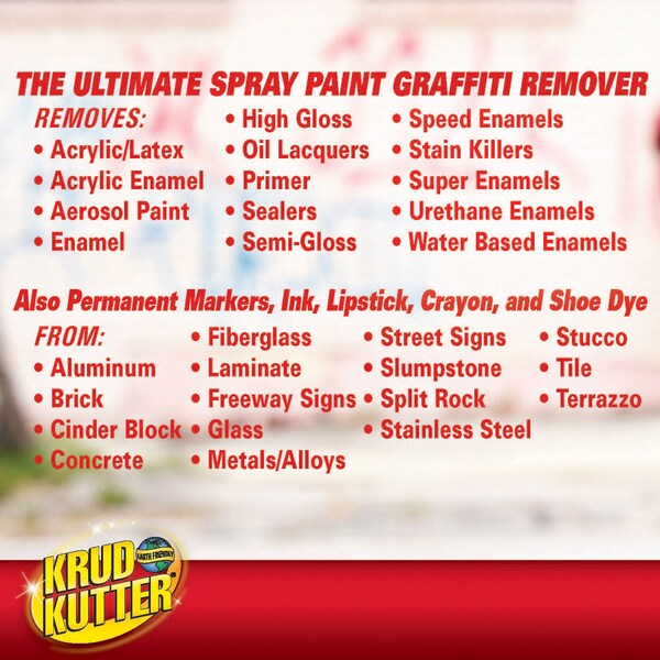 Krud Kutter GR012 Graffiti Remover – 1 Gallon Jug – Biodegradable & Nonflammable