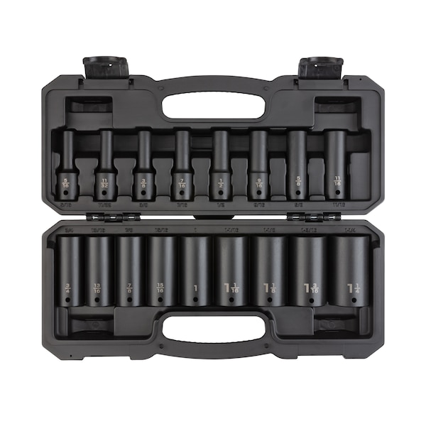 Tekton 1/2 Inch Drive Deep 6-Point Impact Socket Set, 17-Piece (5/16 - 1-1/4 in.) SID92305 - main