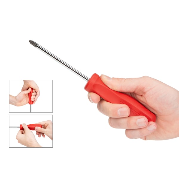 TEKTON Long Hard-Handle Chrome Blade Screwdriver Set #2, 1/4 in. 2-Piece | DRV42013 TEKTON Long Hard-Handle Chrome Blade Screwdriver Set #2, 1/4 in. 2-Piece | DRV42013