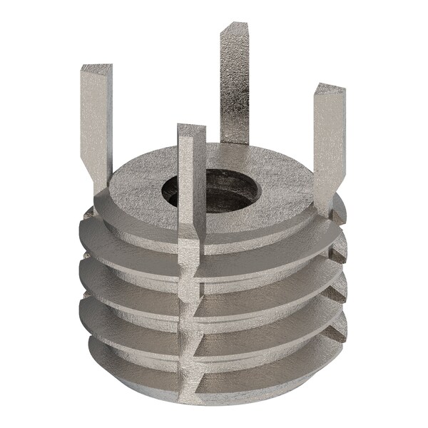 Zoro Select Key Locking Thread Insert, Heavy Wall, 4 Keys, No. 10-24 Int Thrd Sz, 7/16"-14 Ext Thrd Sz, PK10 217-077333 - main