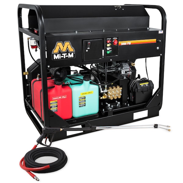 MiTM Medium Duty 3000 psi Hot Water Gas Pressure Washer HS30050MGV