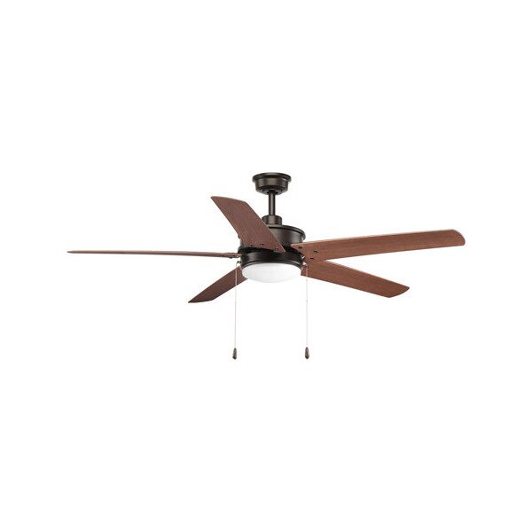 Progress Lighting Whirl, 60", Ceiling Fan, 5 Blades, 3 Speeds, 120V, Antique Bronze, 12-1/4 in W P2574-2030K - main
