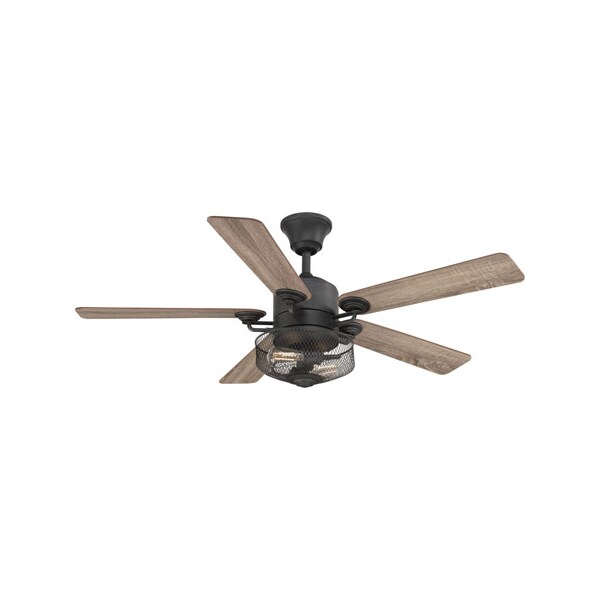 Progress Lighting Greer, 54", Ceiling Fan, 5 Blades, 3 Speeds, 120V, Gilded Iron, 15 in W P2584-71 - main