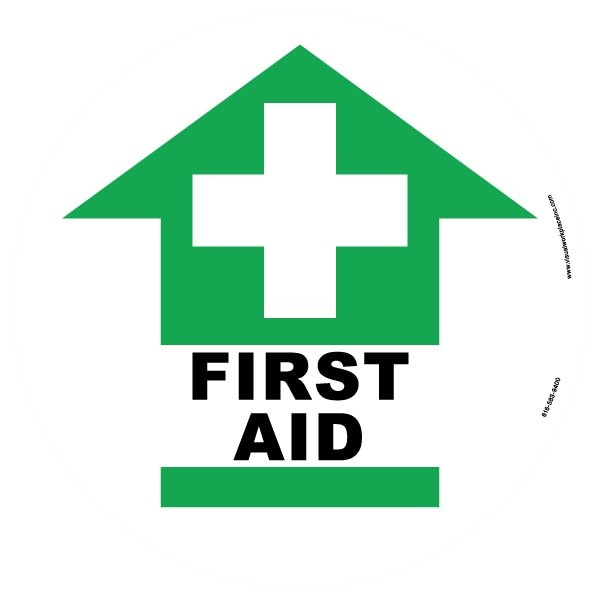 Visual Workplace Floor Sign, High Bond, 12", Round, 60-1609-RO12-S225 60-1609-RO12-S225 - main