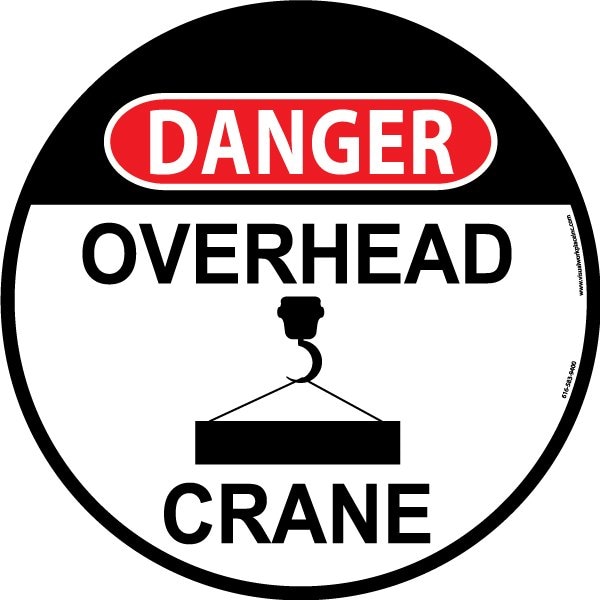Visual Workplace Floor Sign, High Bond, 17", Round, 60-1609-RO17-D530 60-1609-RO17-D530 - main