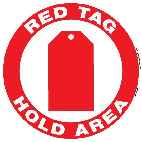 Visual Workplace Floor Sign, High Bond, 17", Round, 60-1609-RO17-F667 60-1609-RO17-F667 - main