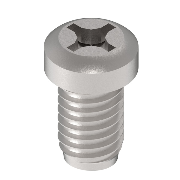 Zoro Select Thread Cutting Screw, M6 x 12 mm, Zinc Plated Steel Fillister Head Phillips Drive, 100 PK M67150.060.0012 - main