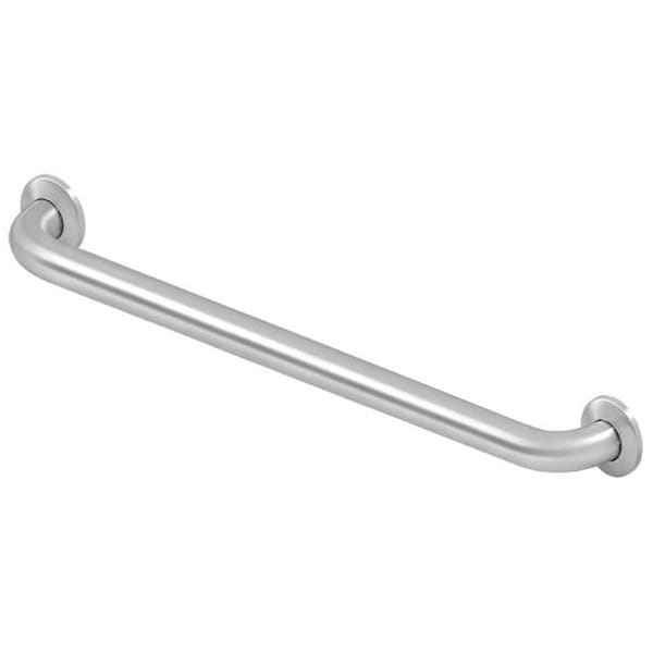 Deltana 24" Length, Stainless Steel, Grab Bar, Stainless Steel, Concealed Scr GB24U32D