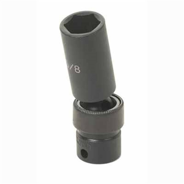 Grey Pneumatic 3/8" Drive, 8mm Size, Metric Socket, 6 Points, 8mm, 3/8"D, Impact, 6pt., D, Blk 1008UMD - main