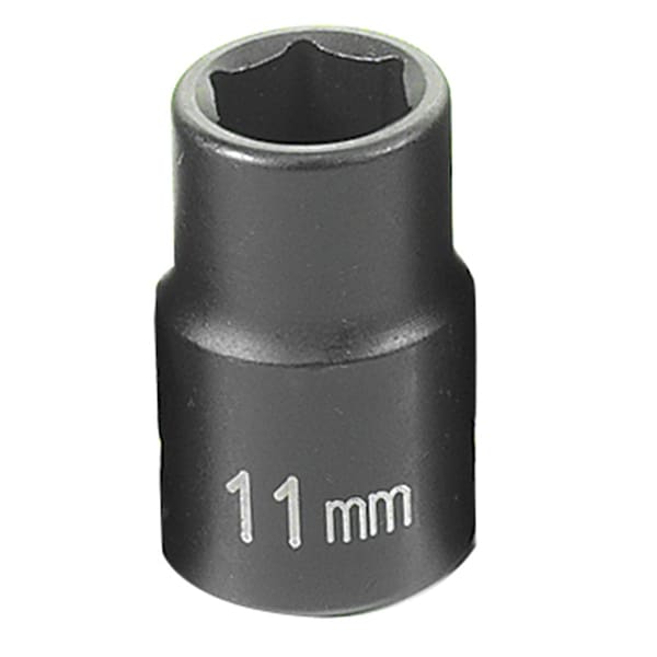 Grey Pneumatic 3/8" Drive, 11mm Size, Metric Socket, 6 Points, 11mm, 3/8"D, Impact, 6pt. 1011M - main