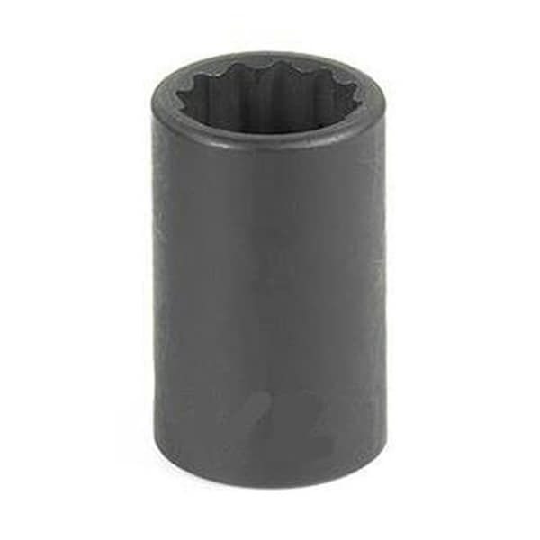 Grey Pneumatic 3/8" Drive, 7/16" Size, SAE Socket, 12 Points, 7/16", 3/8"D, 12pt., Black 1114R - main