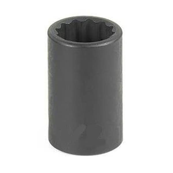 Grey Pneumatic 3/8" Drive, 18mm Size, Metric Socket, 12 Points, 18mm, 3/8"D, Impact, 12pt., Blk 1118M - main