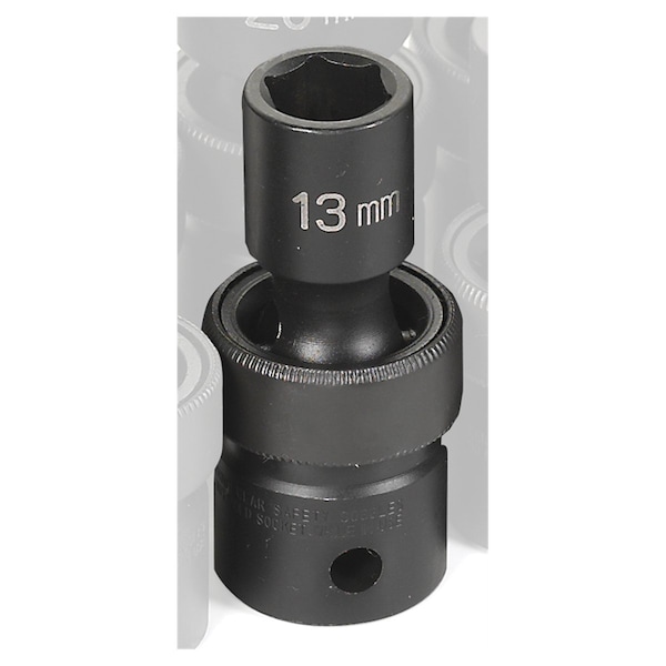 Grey Pneumatic 1/2" Drive, 13mm Size, Metric Socket, 6 Points, 13mm, 1/2"D, Impact, Univ 6pt. 2013UM - main
