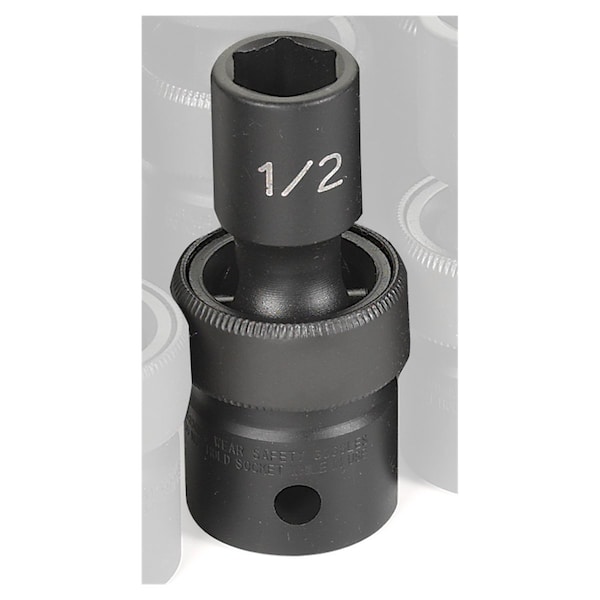 Grey Pneumatic 1/2" Drive, 1/2 Size, SAE Socket, 6 Points, 1/2", 1/2"D, Univ 6pt. 2016U - main