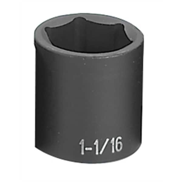 Grey Pneumatic 1/2" Drive, 1-1/16" Size, SAE Socket, 6 Points, 1-1/16", 1/2"D, 6pt. 2034R - main