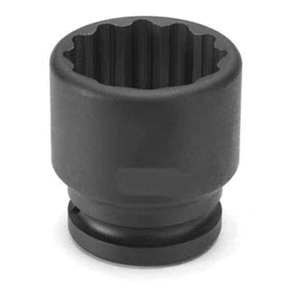 Grey Pneumatic 3/4" Drive, 24mm Size, Metric Socket, 12 Points, 24mm, 3/4"D, Impact, 12pt., Blk 3124M - main