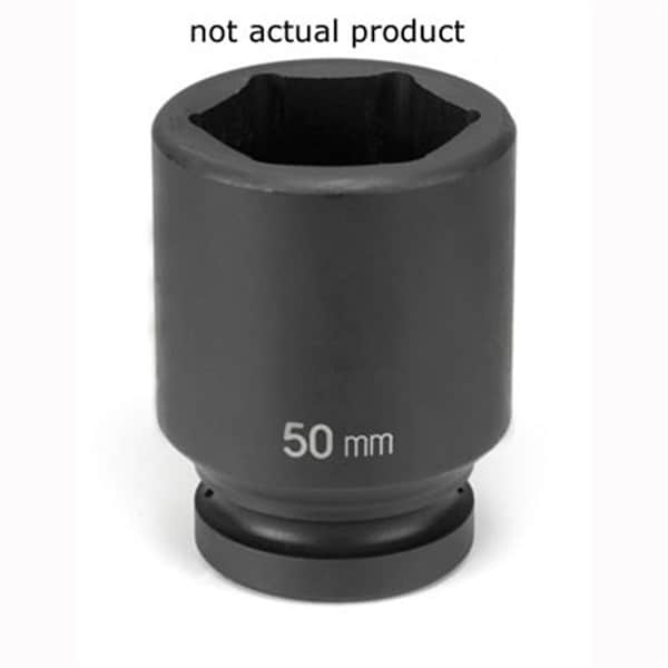 Grey Pneumatic 1" Drive, 46mm Size, Metric Socket, 6 Points, 46mm, 1"D, Impact, D, Blk 4046MD - main