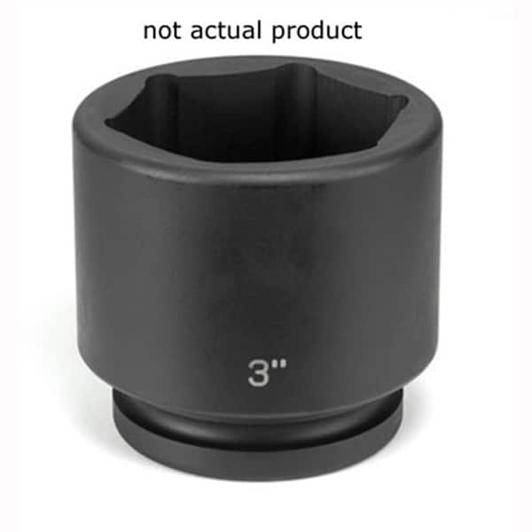 Grey Pneumatic 1" Drive, 2-3/4" Size, SAE Socket, 6 Points, 2-3/4", 1"D, Impact, Blk 4088R - main