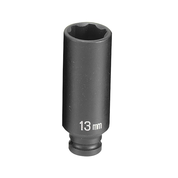 Grey Pneumatic 1/4" Drive, 13mm Size, Metric Socket, 6s Points, 13mm, 1/4"D, Impact, 6pt., D 913MDS - main